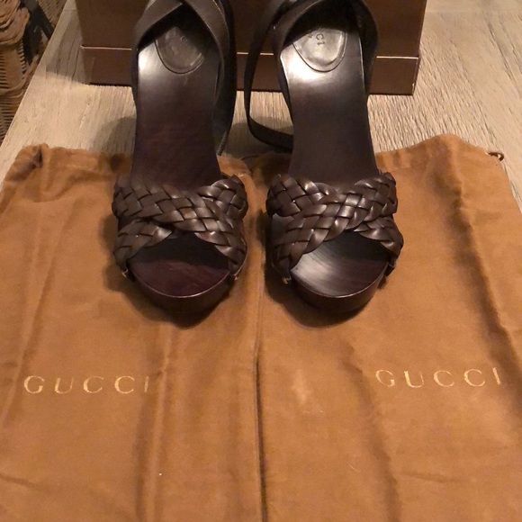 Authentic Gucci Sand Pelle S. Gomma Lifford Platform Sandal - Picture 7 of 13